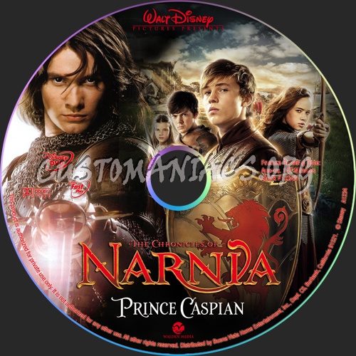 The Chronicles of Narnia Prince Caspian dvd label