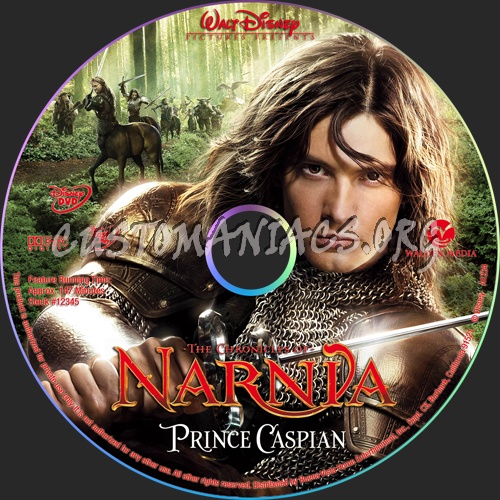 The Chronicles of Narnia Prince Caspian dvd label