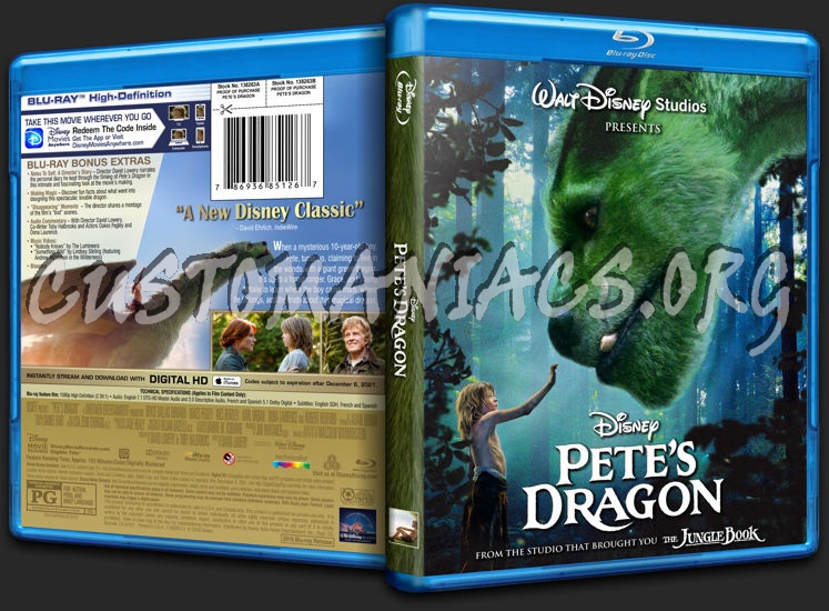 Pete's Dragon 2016 blu-ray cover