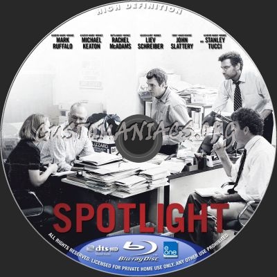 Spotlight blu-ray label