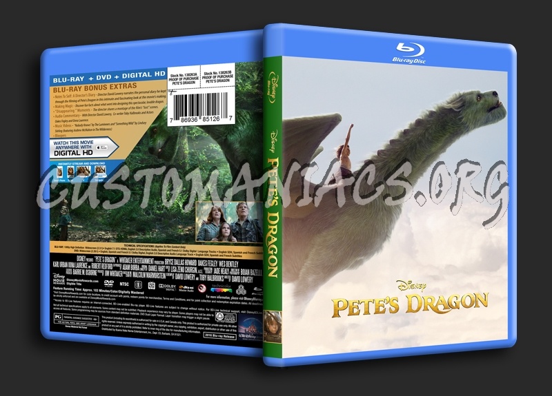 Pete's Dragon blu-ray cover