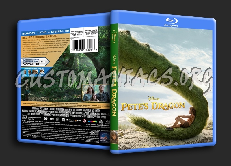 Pete's Dragon blu-ray cover