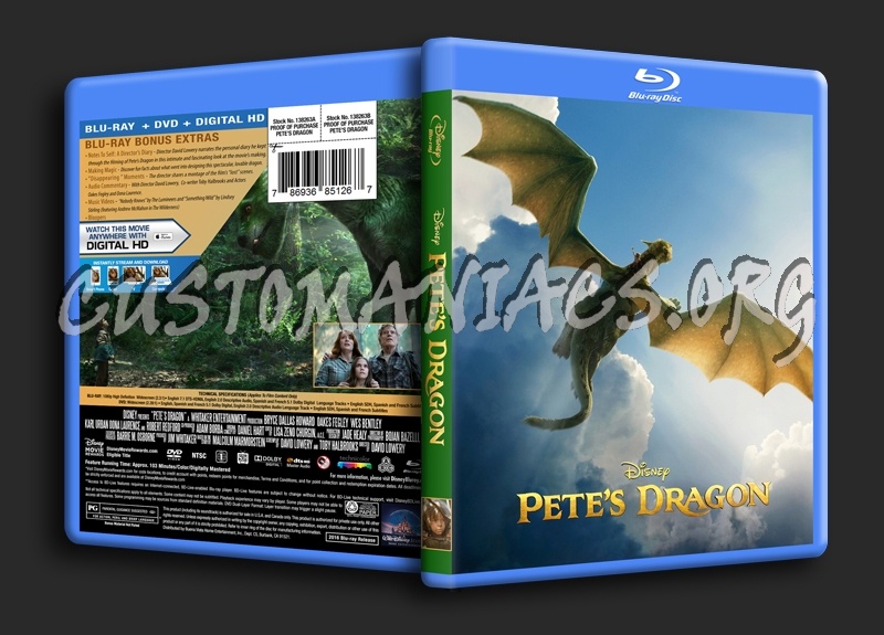 Pete's Dragon blu-ray cover