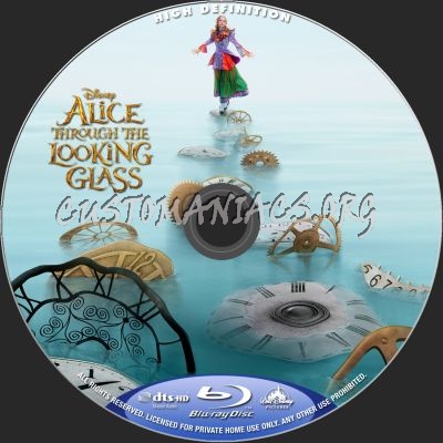 Alice Through The Looking Glass blu-ray label