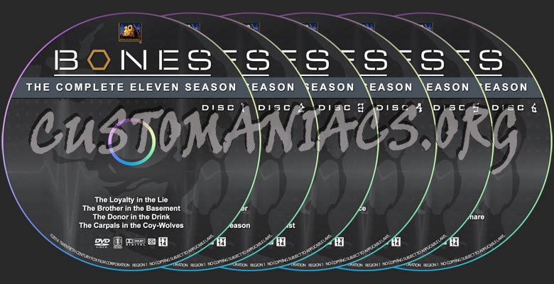 Bones - Season 11 dvd label