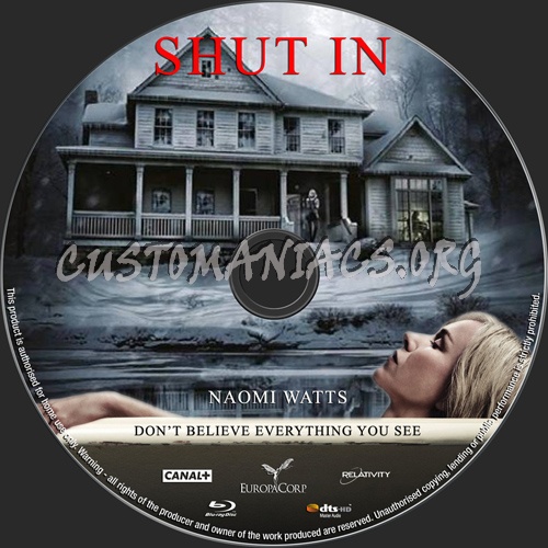 Shut In blu-ray label