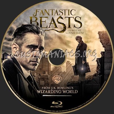 Fantastic Beasts and Where to Find Them blu-ray label