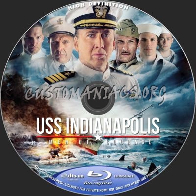 USS Indianapolis - Men Of Courage blu-ray label