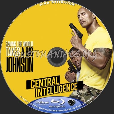 Central Intelligence blu-ray label