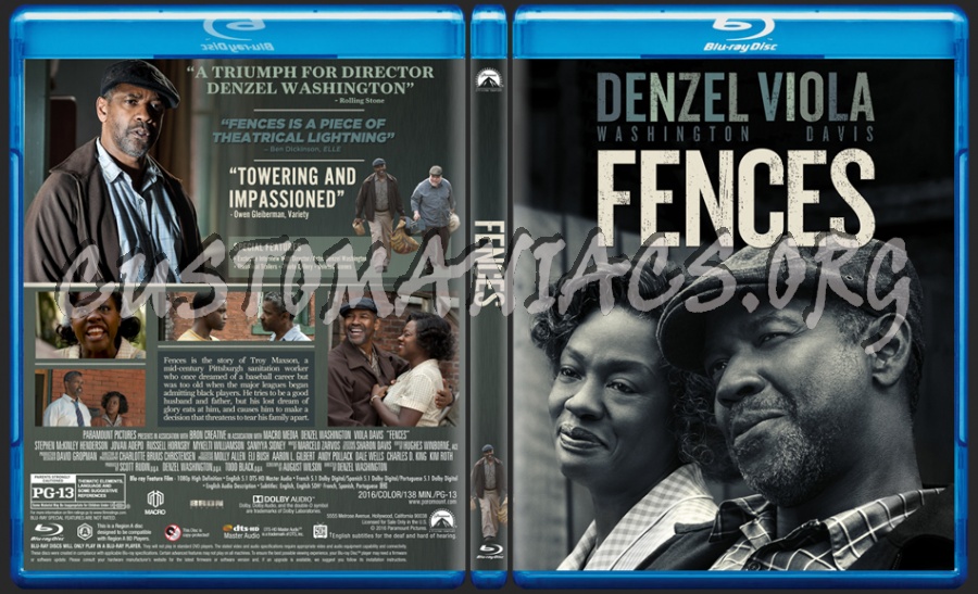 Fences (2016) dvd cover