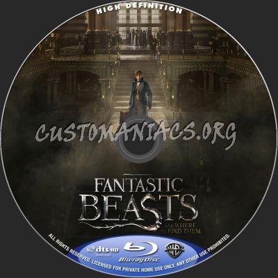 Fantastic Beast And Where To Find Them blu-ray label