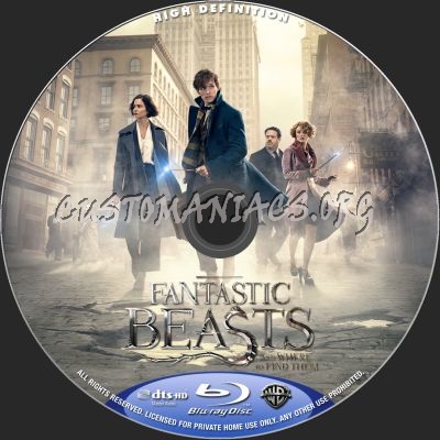 Fantastic Beast And Where To Find Them blu-ray label