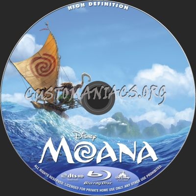 Moana blu-ray label