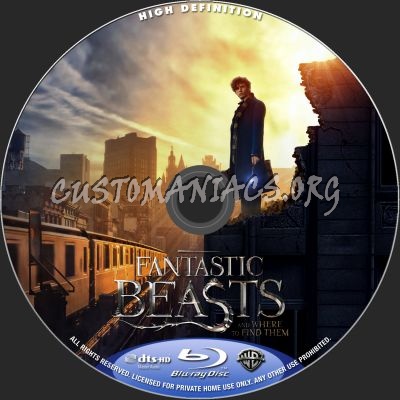 Fantastic Beast And Where To Find Them blu-ray label