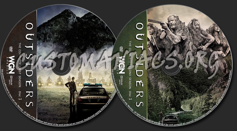 Outsiders Season 1-2 dvd label