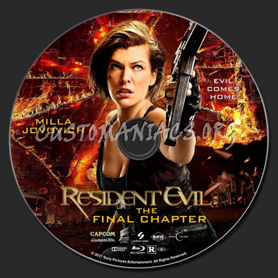 Resident Evil: The Final Chapter blu-ray label