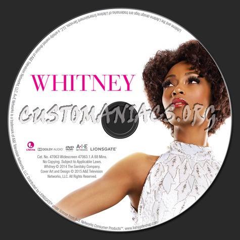 Whitney dvd label