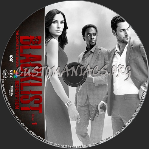 The Blacklist Redemption Season 1 dvd label - DVD Covers & Labels by ...