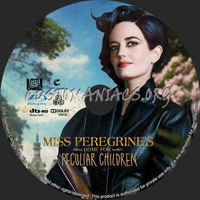 Miss Peregrine's Home for Peculiar Children blu-ray label