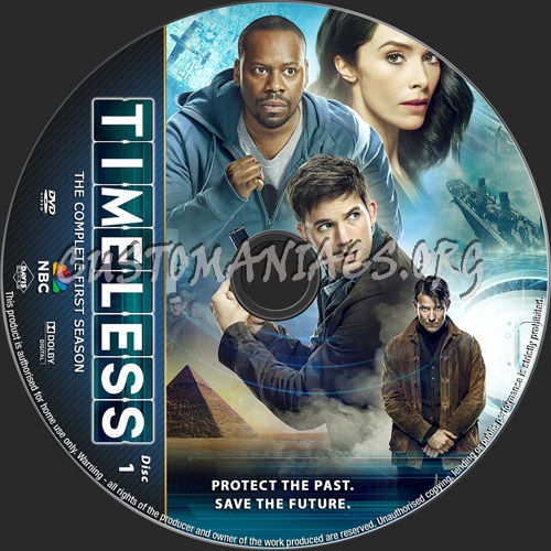 Timeless Season 1 dvd label