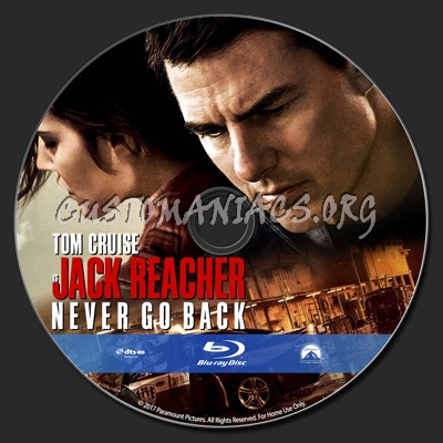 Jack Reacher: Never Go Back blu-ray label