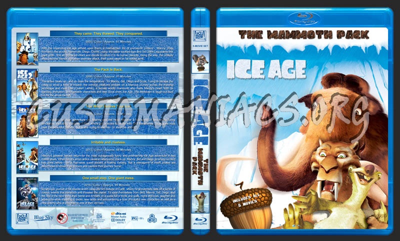 Ice Age: The Mammoth Pack blu-ray cover