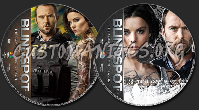 Blindspot Seasons 1-2 dvd label