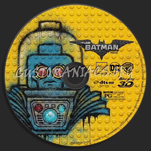 The LEGO Batman Movie (Blu-Ray + 3D) blu-ray label