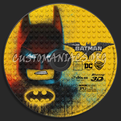 The LEGO Batman Movie (Blu-Ray + 3D) blu-ray label