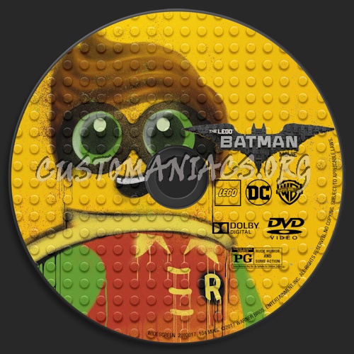 The LEGO Batman Movie dvd label