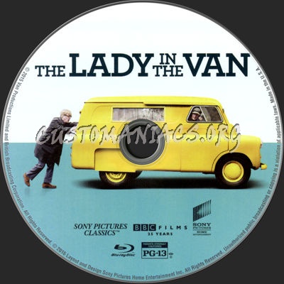 The Lady in the Van blu-ray label