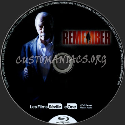 Remember (2015) blu-ray label