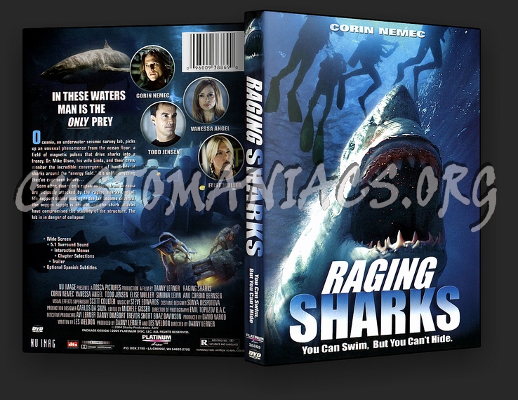 Raging Sharks dvd cover