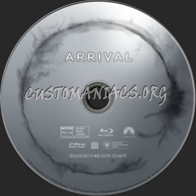 Arrival (2016) blu-ray label