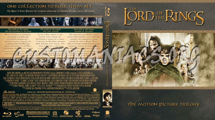 The Lord of the Rings Trilogy blu-ray cover