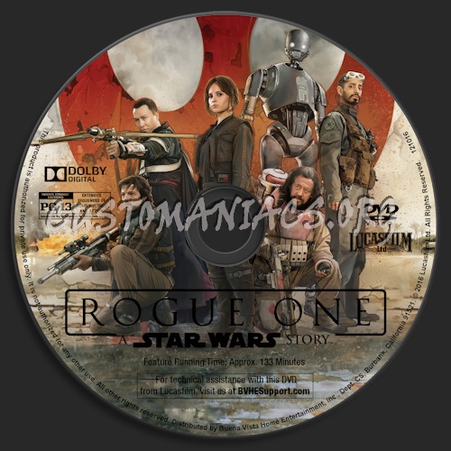 Rogue One: A Star Wars Story dvd label