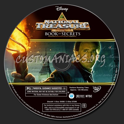 National Treasure: Book of Secrets dvd label