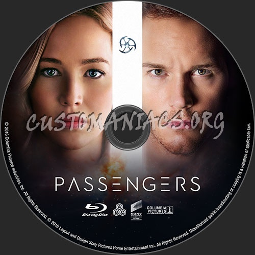 Passengers (2016) blu-ray label