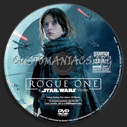 Rogue One: A Star Wars Story dvd label