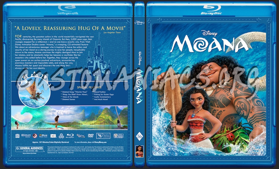 Moana blu-ray cover