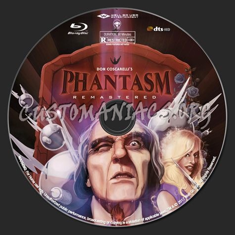 Phantasm Remastered I blu-ray label