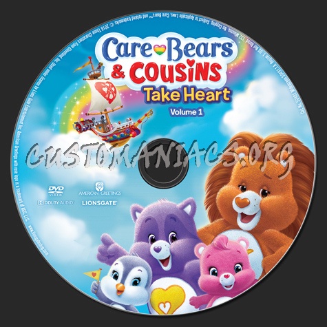 Care Bears & Cousins Take Heart Volume 1 dvd label