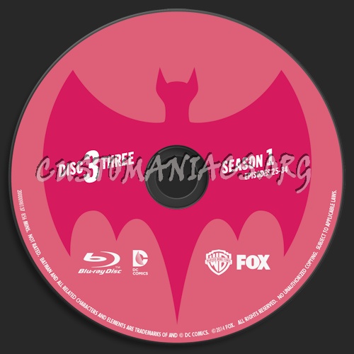 Batman Original Series Season One blu-ray label