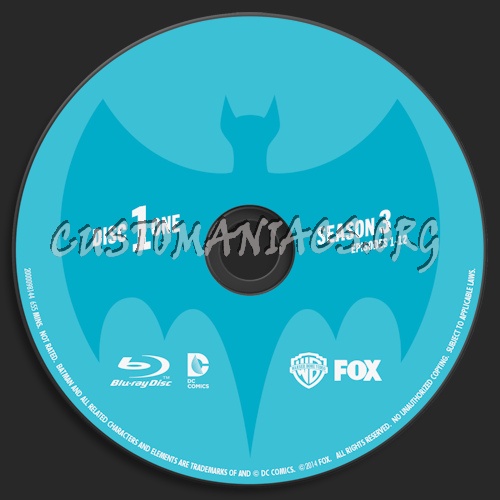 Batman Original Series Season Three blu-ray label