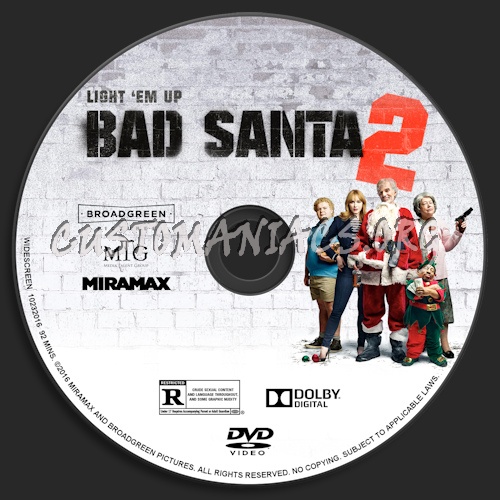 Bad Santa 2 dvd label