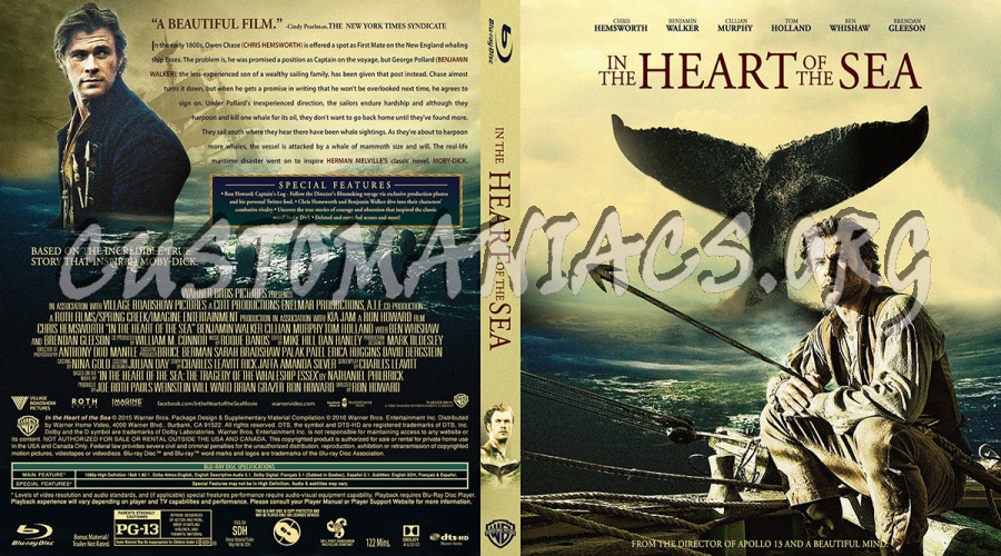 In the Heart of the Sea blu-ray cover