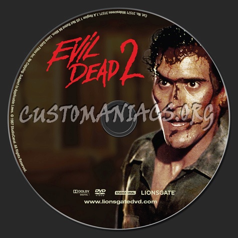 Evil Dead 2 dvd label