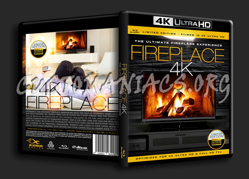 Fireplace 4K blu-ray cover