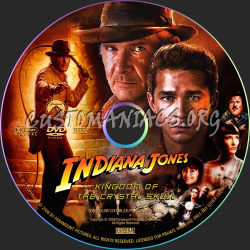 Indiana Jones and the Kingdom of the Crystal Skull dvd label - DVD ...