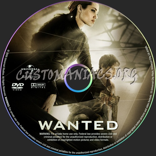 Wanted dvd label